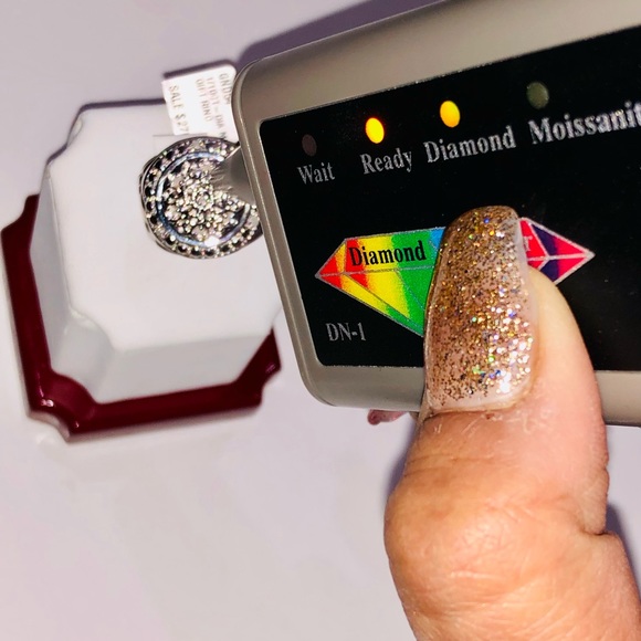 10k white gold vermeil Real diamond men ring not CZ not moissanite best gift WOW - Picture 4 of 5